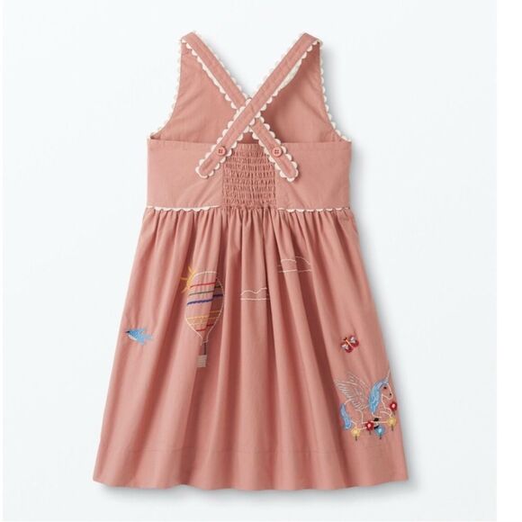 ✨ Hanna Andersson Apron Dess in Pink Shadow Girl’s 10 - Picture 2 of 15